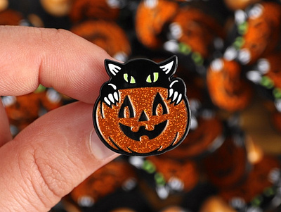 Halloween Pin art badge drawing illustration art illustration design pin pumpkin sam dunn