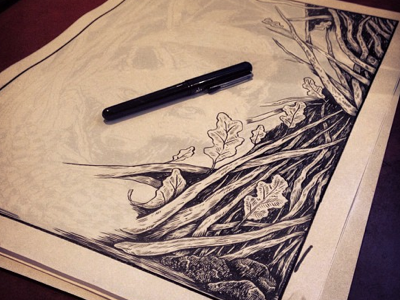 Brush art brush fox illustration ink line paper pen tattoo traditional