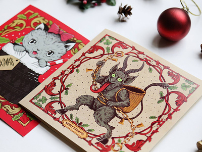 Christmas Cards christmas christmas cards drawing illustration design pen and ink sam dunn