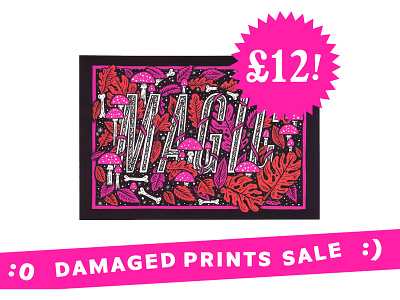 Damaged Prints Sale gig poster illustration art poster poster art print design prints screenprint