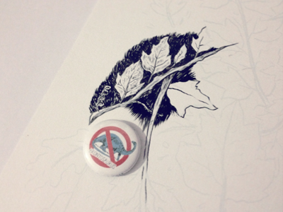 No Dinosaurs branch brush draw drawing illustration ink inking leaves nature pattern pen pentel twigs