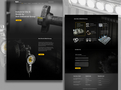 Industrial Company Website, Services Page app design graphic design ui ux web