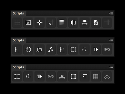 Custom Photoshop Toolbars adobe custom panel photoshop scripts toolbar tools