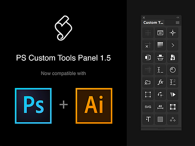 Custom Tools Panel 1.5 custom illustrator panel photoshop scripts tools