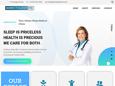 Direct Sleep MD design elementor pro elementorwebsite landing page design themecustomaization web webdesign website design wordpress wordpress design wordpress theme wordpressdeveloper wordpresswebsite