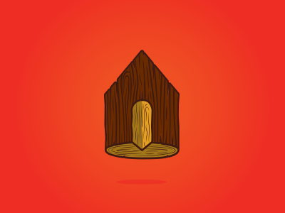 The Log Shed illustration logo