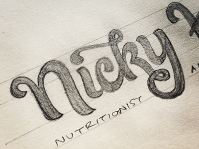 Nicky Halliday Identity 1 hand lettering typography