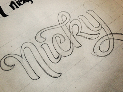 Nicky Halliday Identity 2 hand lettering typography