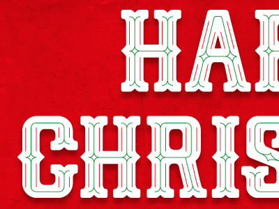 Custom 'Happy Christmas' Type typography