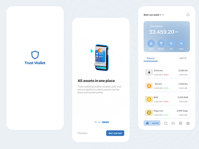 Trust wallet app design