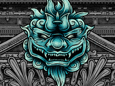 Sinister Samurai - Colour Test apparel brutal illustration merchandise screenprint