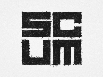 SCUM brand design dubstep filthy graphic logo