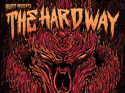 The Hard Way - 12" sleeve design (front) 12 bong ra drum bass hardcore limewax music prspct prspct recordings sleeve thrasher vinyl