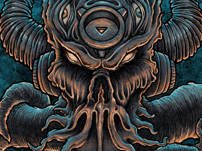 Breed II Artwork breed crossbreed cthulhu drum bass event flyer illustration poster