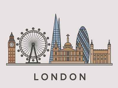 London City illustration city colors flat design illustraion london stroke design