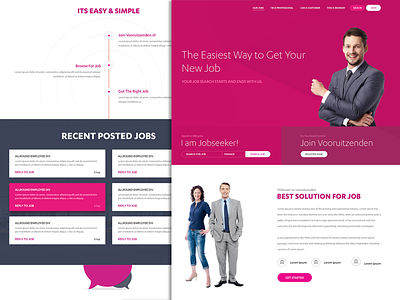 Purple job website template company website job job portal job post job seeker purple website portal