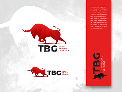 TBG Logo bovine bull character creative genetic logo