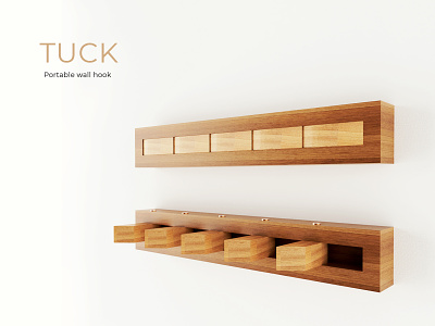 TUCK - Portable Wall Hook 3d design concept furniture idea interior design product design