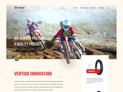 Landing page - Tyre company creative ui design webdesign