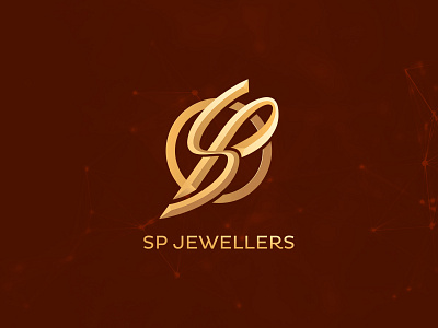 SP Jewelers logo art creative gold jewelry logo theme