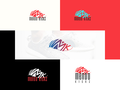 Mendo Logo designs creative font logo shoe sneakers style