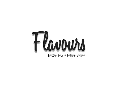 Flavours cafe lettering logo logotype