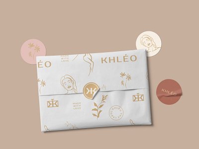 Khléo The Label Packaging adobe illustrator aesthetic aesthetic branding branding color theory design graphic design illustration logo packaging pattern stationery tissue paper vector