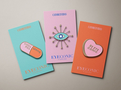 EYECONIC PINS adobe illustrator branding color theory colors graphic design logo