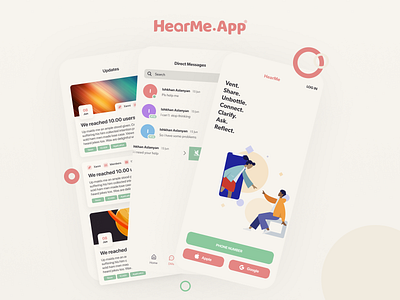 HearMe.App UX/UI Design (Real App) branding graphic design logo