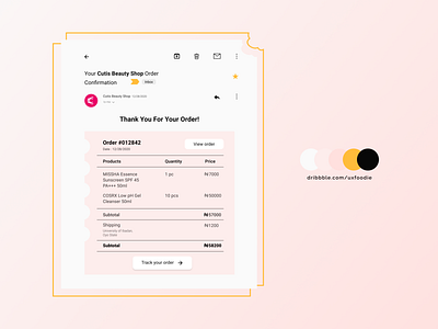 #DailyUI Email receipt dailyui figmadesign uxfoodie