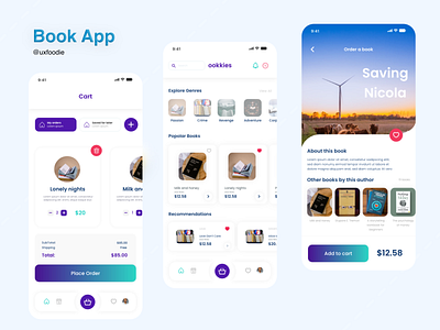 Book app figmadesign uxfoodie