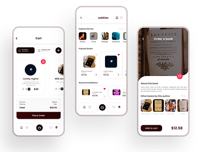 Book ordering app figmadesign uxfoodie