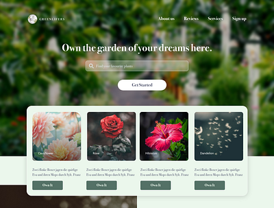 Garden Landing Page dailyui figmadesign uxfoodie