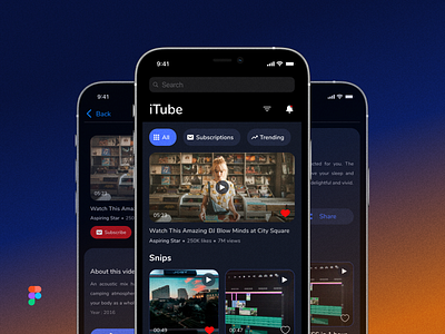 Video Streaming App for iPhone figmadesign uxfoodie