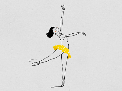 Dancing girl ballet dancing girl illustration outline