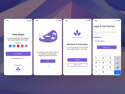 Time Share Event App(Onboarding screens)