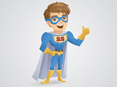 SS Superhero Mascot character illustration illustrator mascot superhero vector