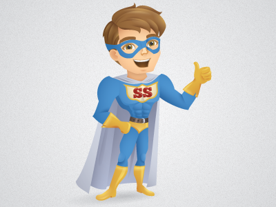 SS Superhero Mascot