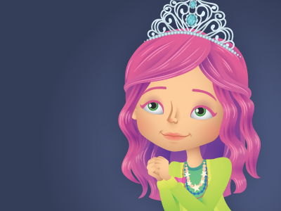 It Girl character children crown editorial illustration illustrator kids magazine popular princess vector