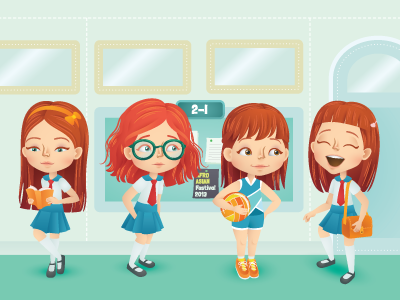 “Dare to be Different” character children editorial illustration illustrator magazine school students vector