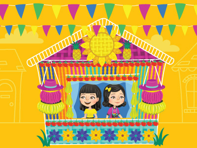 Pahiyas Celebration celebration colorful festival fiesta folk happy illustration illustrator vector vibrant