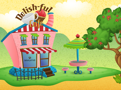 Cheeseland – Delish-ful Café background illustration illustrator product vector website