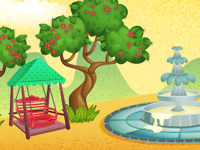 Cheeseland - Fountain background illustration illustrator product vector website
