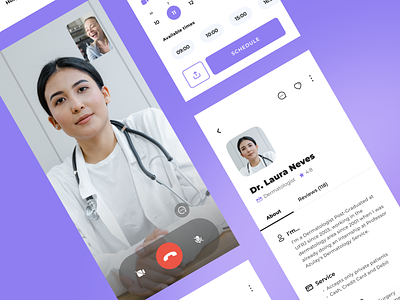 Live - Telemedicine app app clean design doctor health health app healthcare interface ios medical medicine minimalist mobile mobile app purple telemedicine ui user interface ux visual