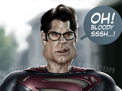 Superman Henry Cavill actor caricature cartoon celebrity dc henry humor humour marvel portrait superhero superman
