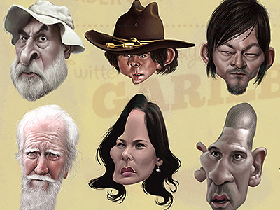 Walking Dead caricature caricatures cartoon humour walking dead