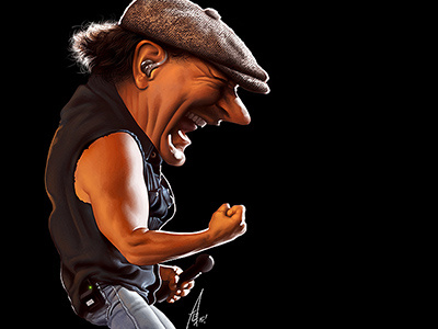 ACDC caricature cartoon editorial illustration magazine newspaper portrait