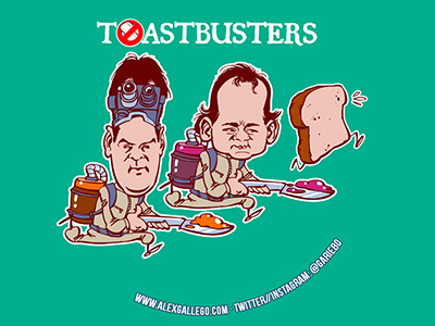 Toastbusters avatar badge cartoon comic ghost ghostbusters mashup parody