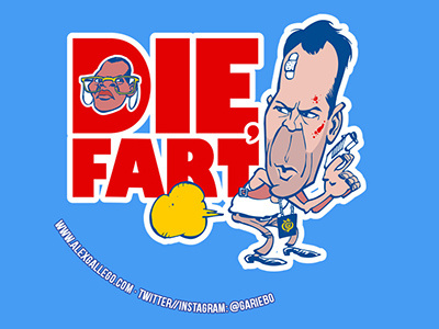 Die, Fart avatar caricature cartoon celebrity comic die hard funny mashup