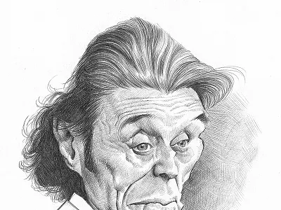 Ian McShane caricat caricature caricatures cartoon humour illustration